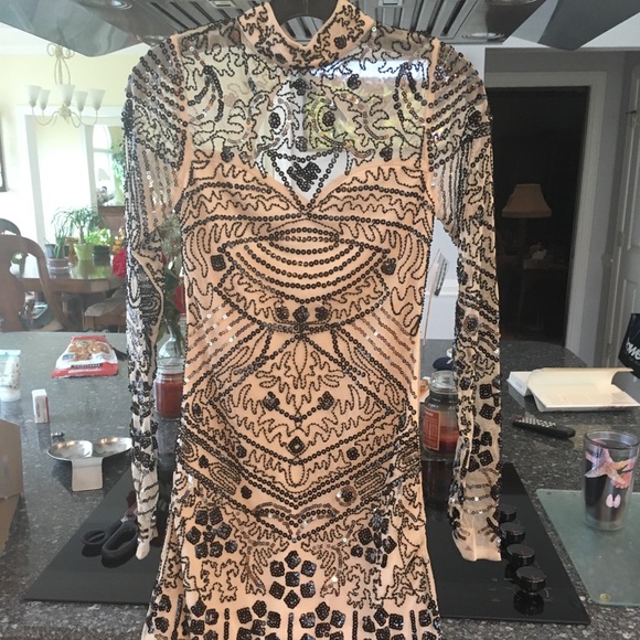 Embroidered Sheath Dress - Picture 2 of 3